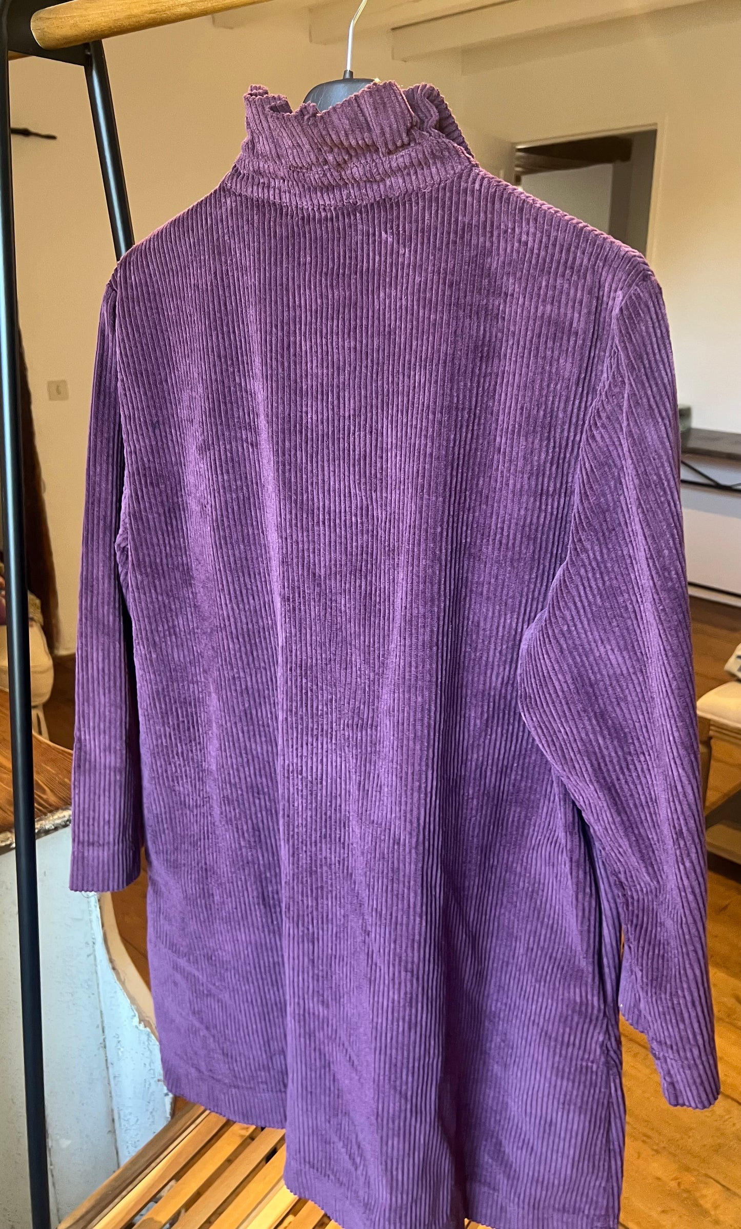 Robe velours prune Carla-Johanna Paris