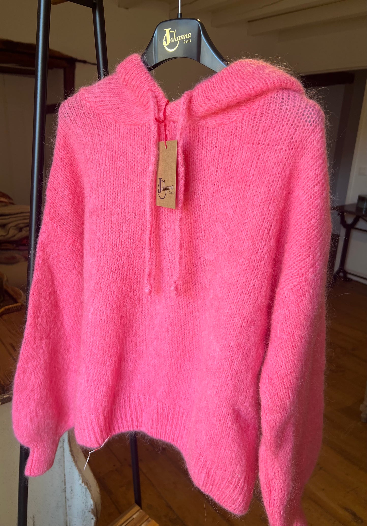 Pull à capuche en mohair-Johanna Paris