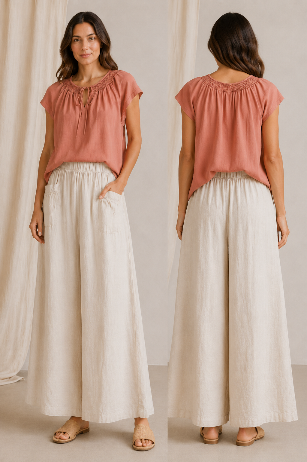 Blouse Lilou-100% coton-Rose blush