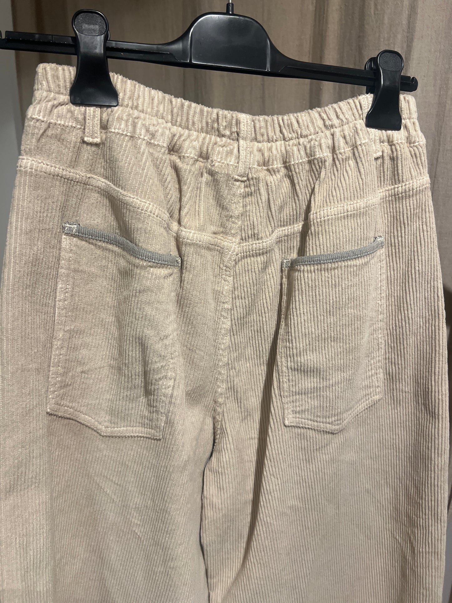 Vente privée-pantalon large en velours écru Johanna Paris