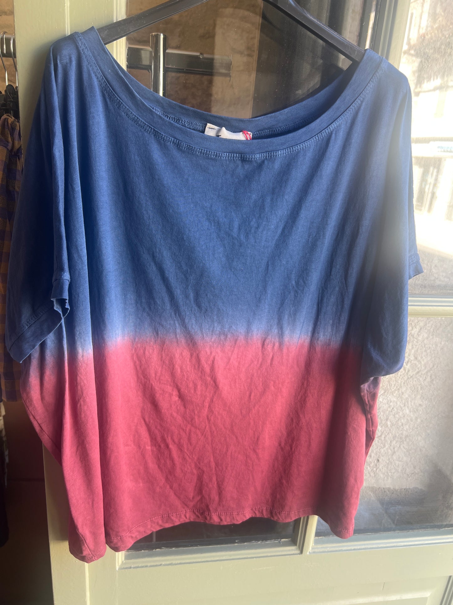 Tee shirt Biba tie and dye bleu/rose violine -Johanna Paris