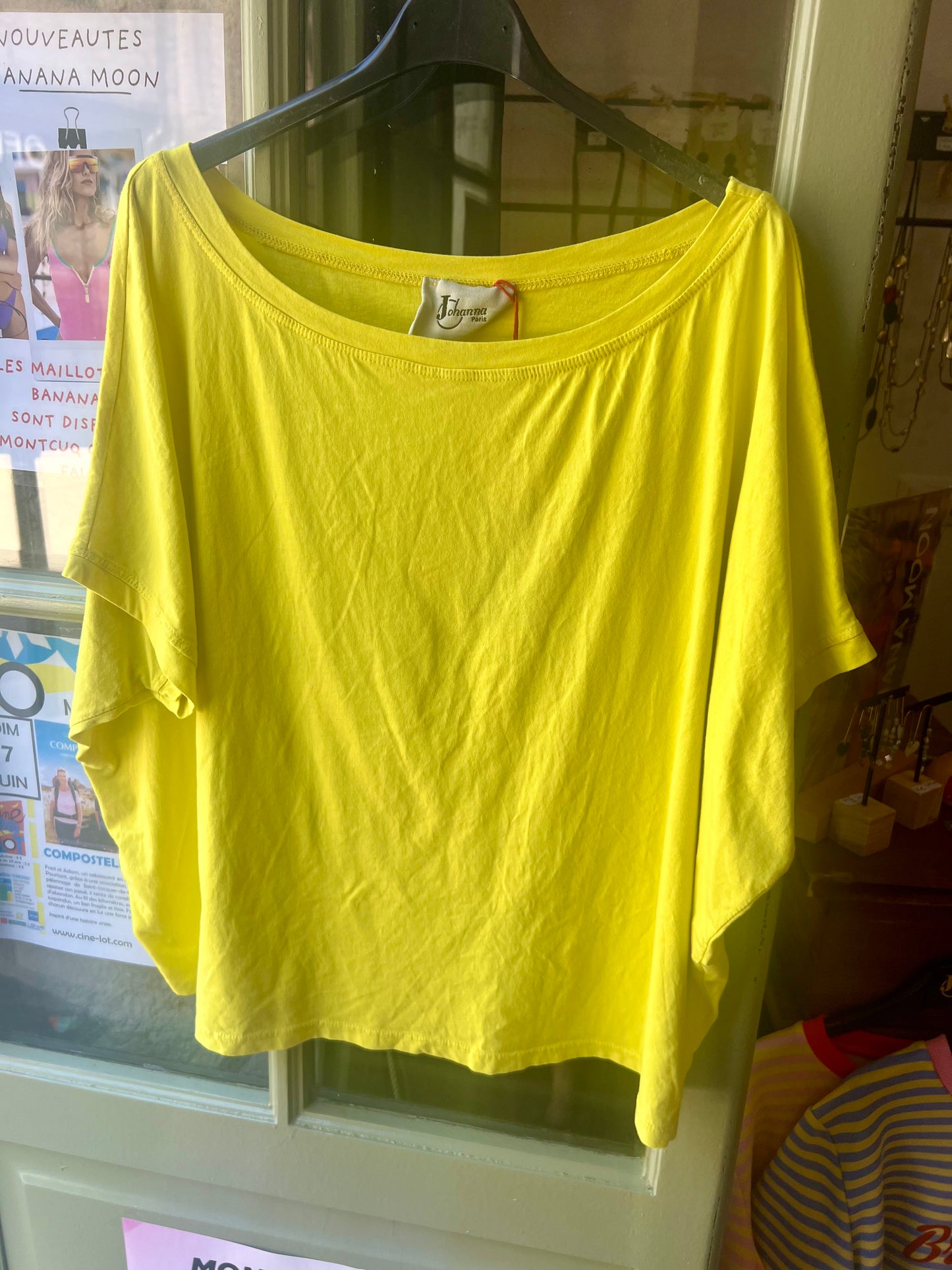 Tee shirt Biba jaune citron-Johanna Paris