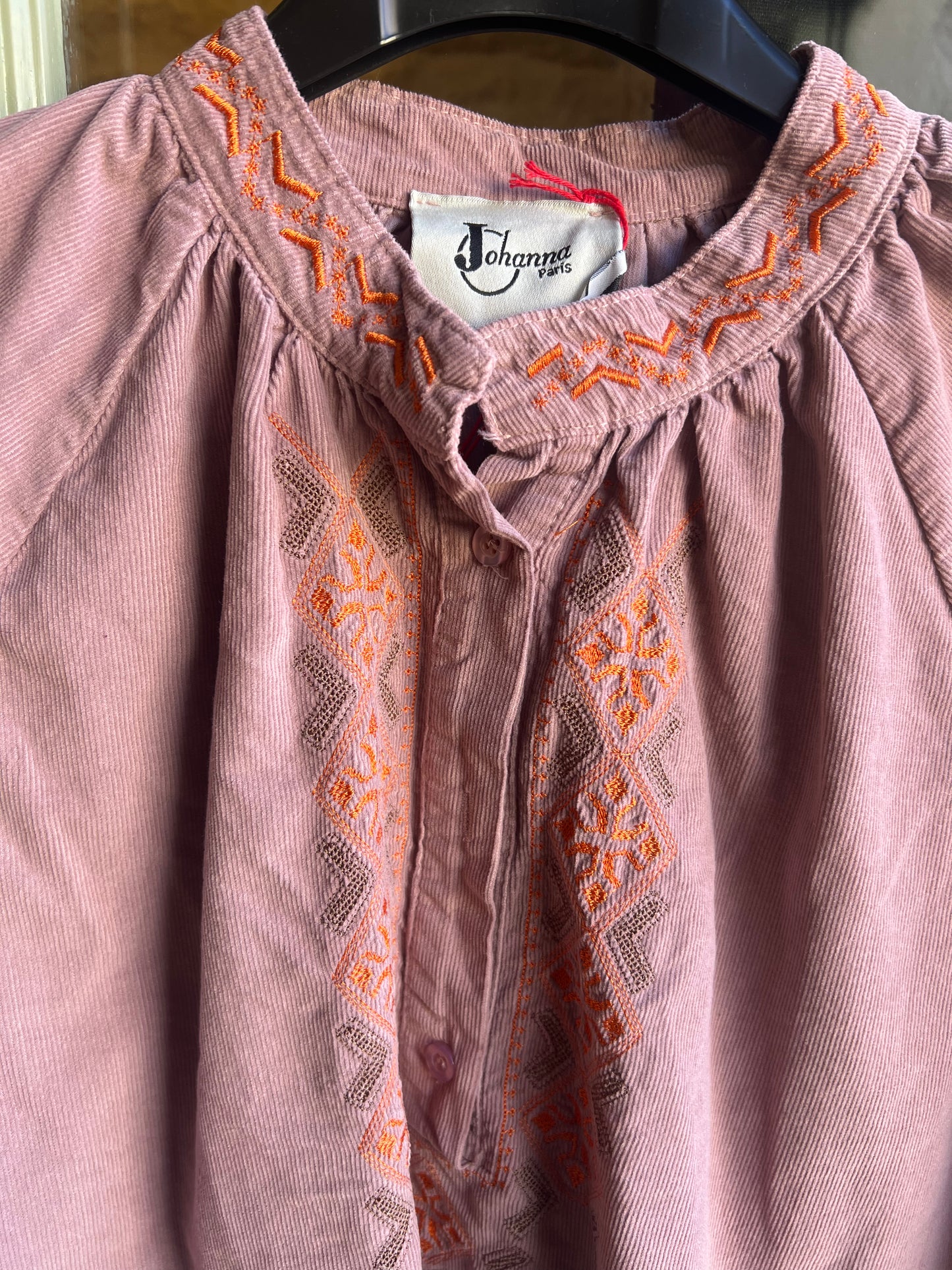 Blouse en velours rose Anna-Johanna Paris