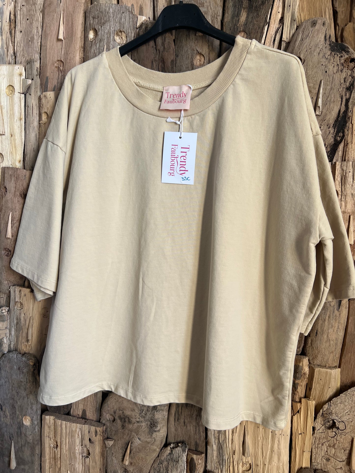 Tee shirt Zack beige-TRENDY FAUBOURG