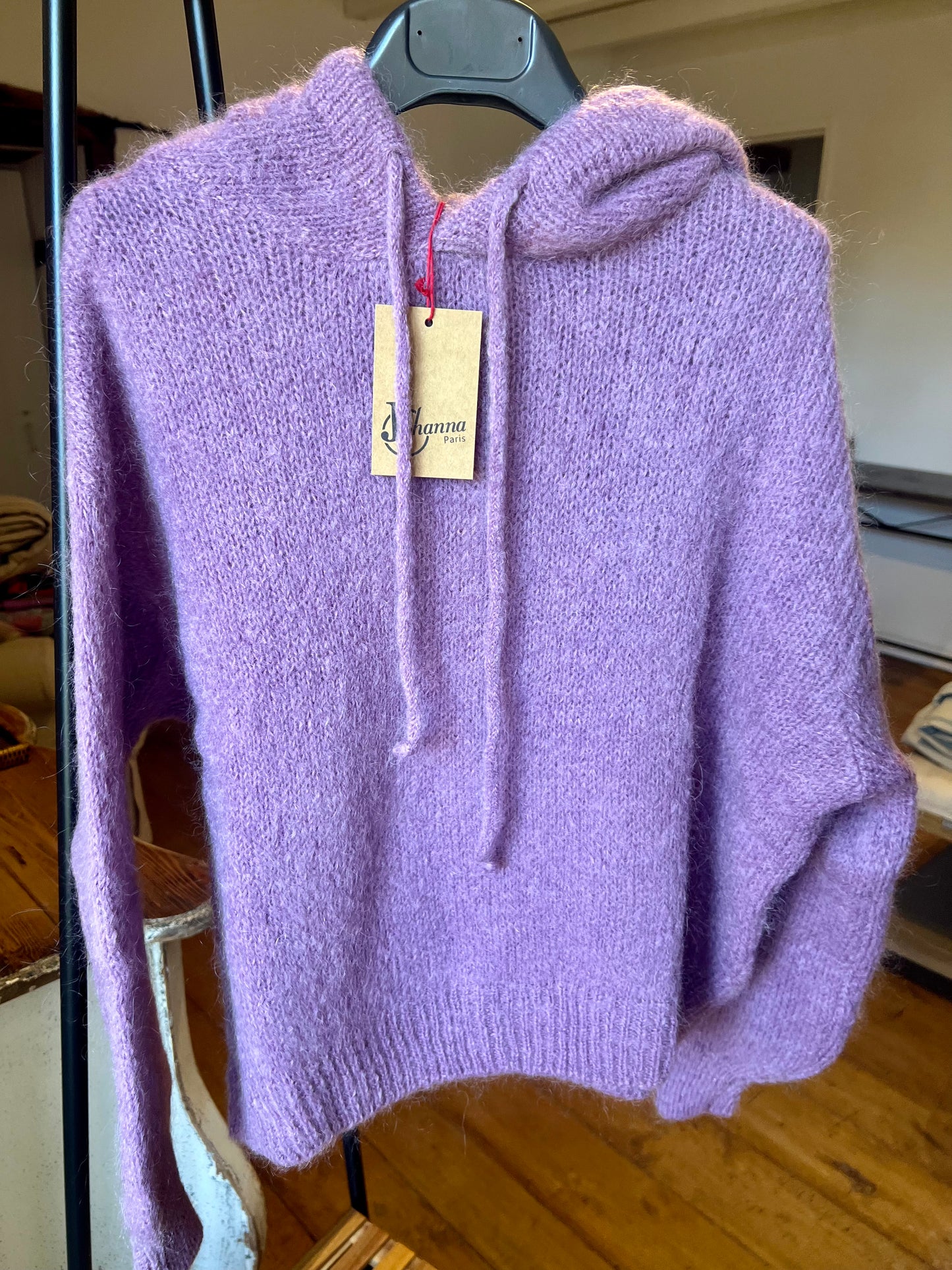Pull à capuche en mohair-Johanna Paris