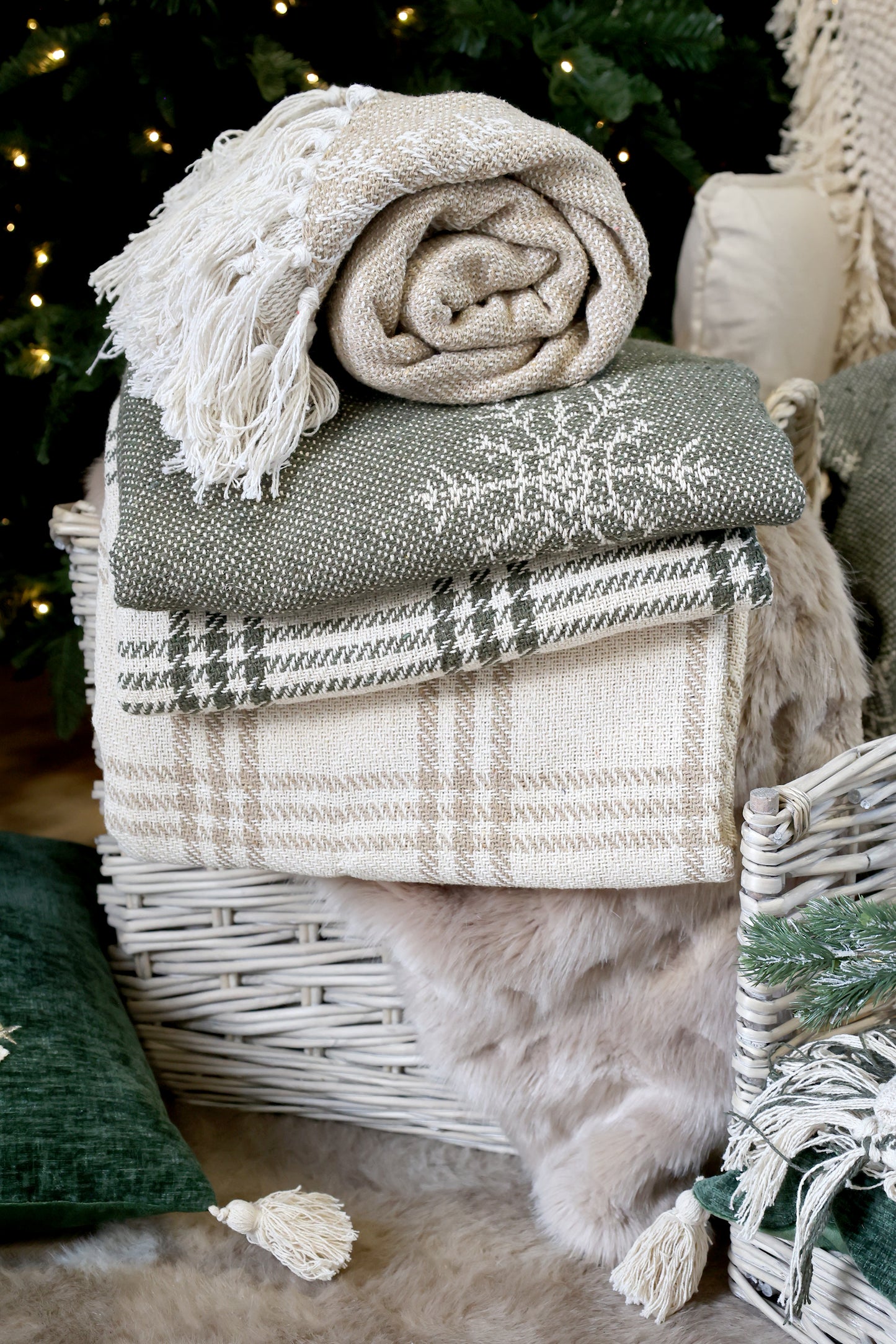 Plaid Noé en coton recyclé -Chic Antique