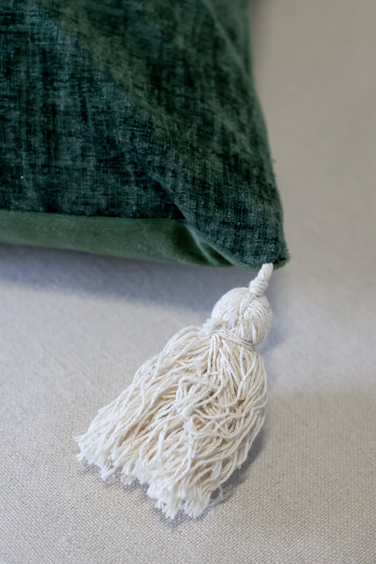 Coussin Holidays velours vert-Chic Antique