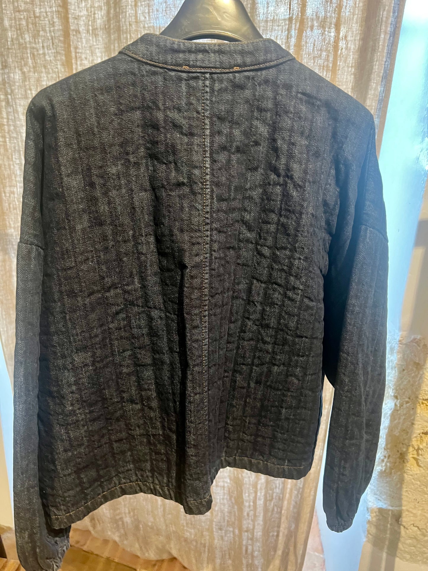 Vente privée-Blouson jean bleu brodé -Johanna Paris