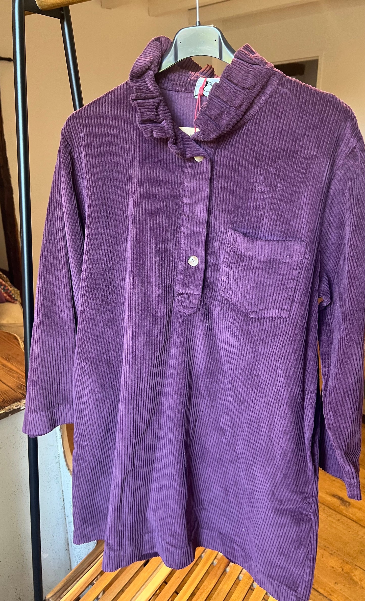 Robe velours prune Carla-Johanna Paris