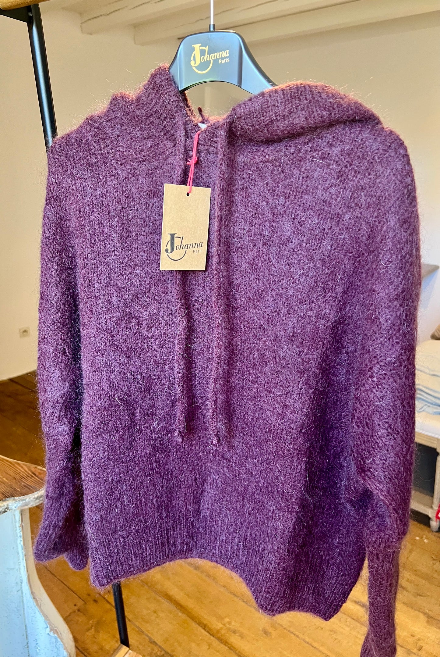 Pull à capuche en mohair-Johanna Paris