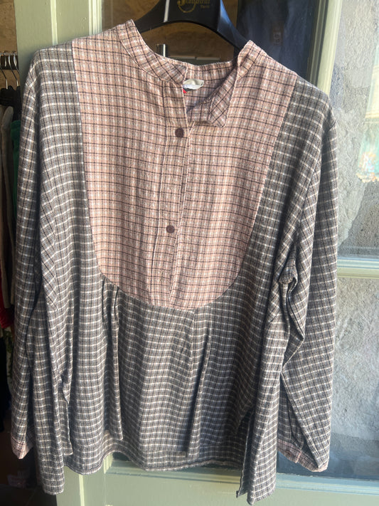Chemise Émilie choco/rose-Johanna