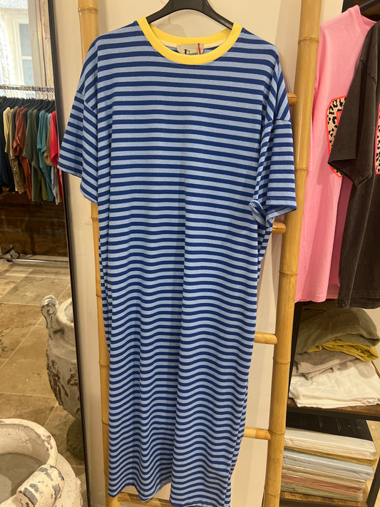 Robe longue tee shirt 2 bleus-Johanna Paris