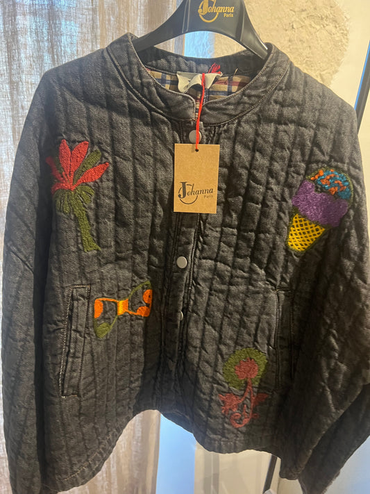 Vente privée-Blouson jean gris foncé Johanna Paris