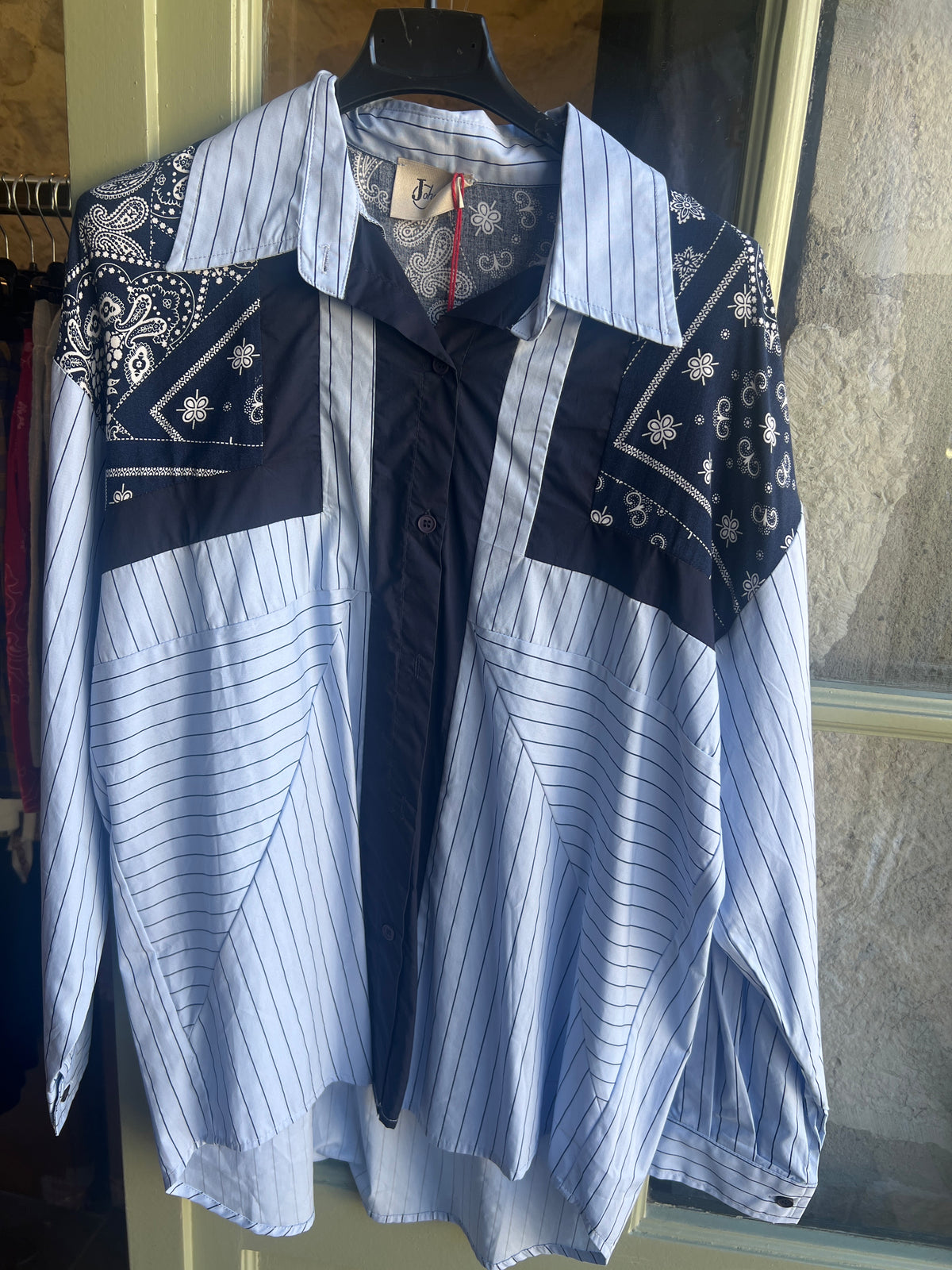 Chemise Western bleu-Johanna