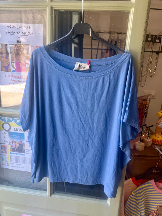 Tee shirt Biba bleu moyen-Johanna Paris