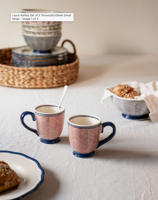 Set 2 tasses Edwin Terracotta-Laura Ashley