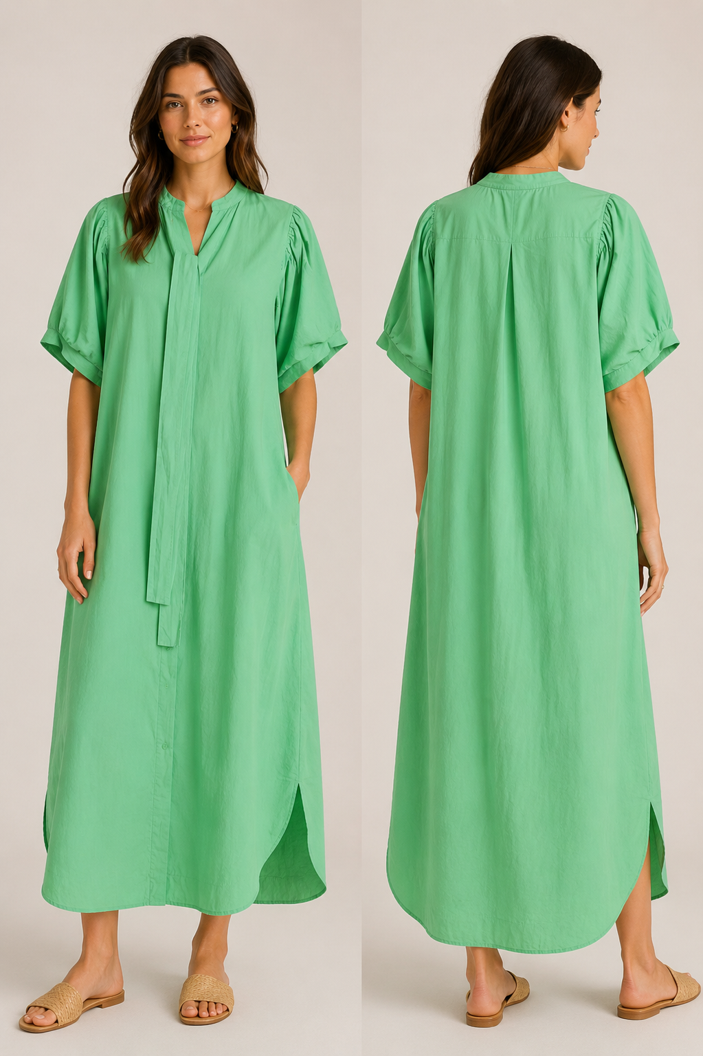 Robe chemise Mia-violette-Made in Italy-100% coton