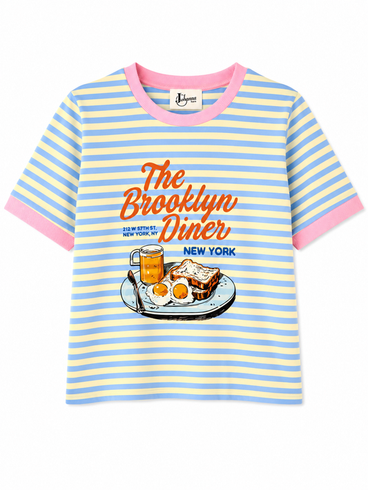 tee shirt Brooklin dinner Johanna Paris bleu