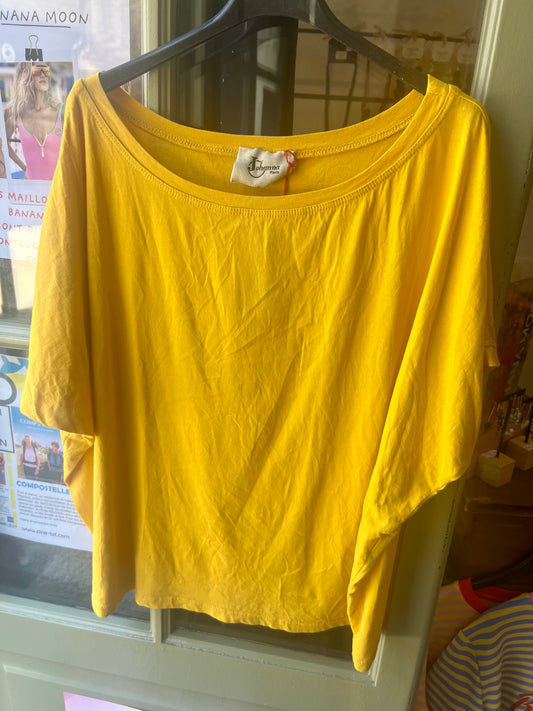 Tee shirt Biba jaune tournesol-Johanna Paris