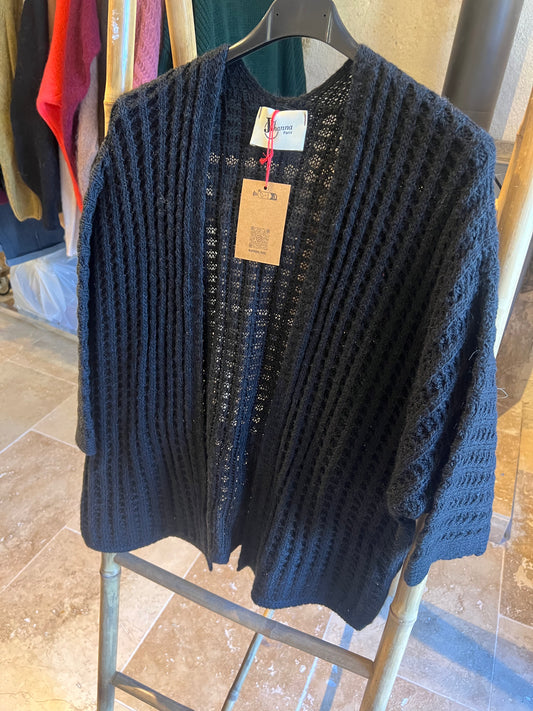 Gilet Clara noir-Johanna Paris