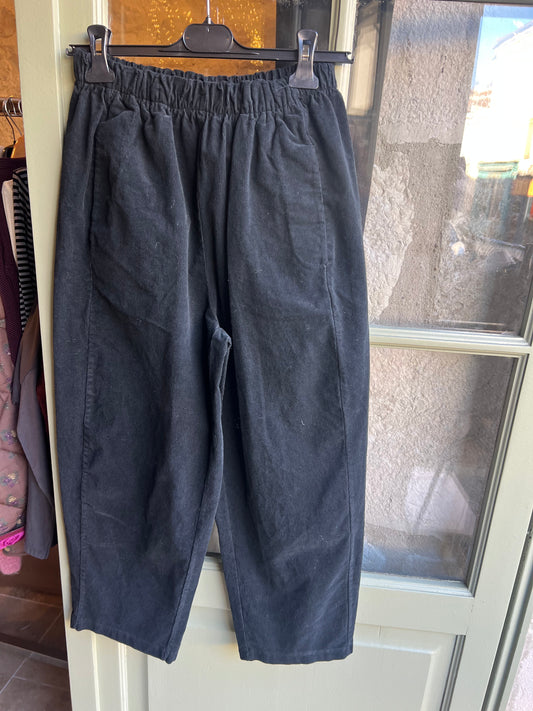 Promo Pantalon magique velours milleraies noir-Johanna Paris