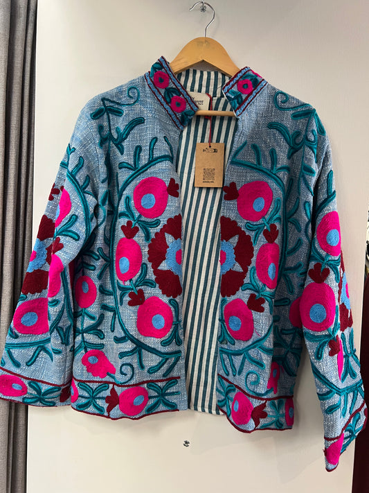 La nouvelle veste India bleu-Johanna Paris