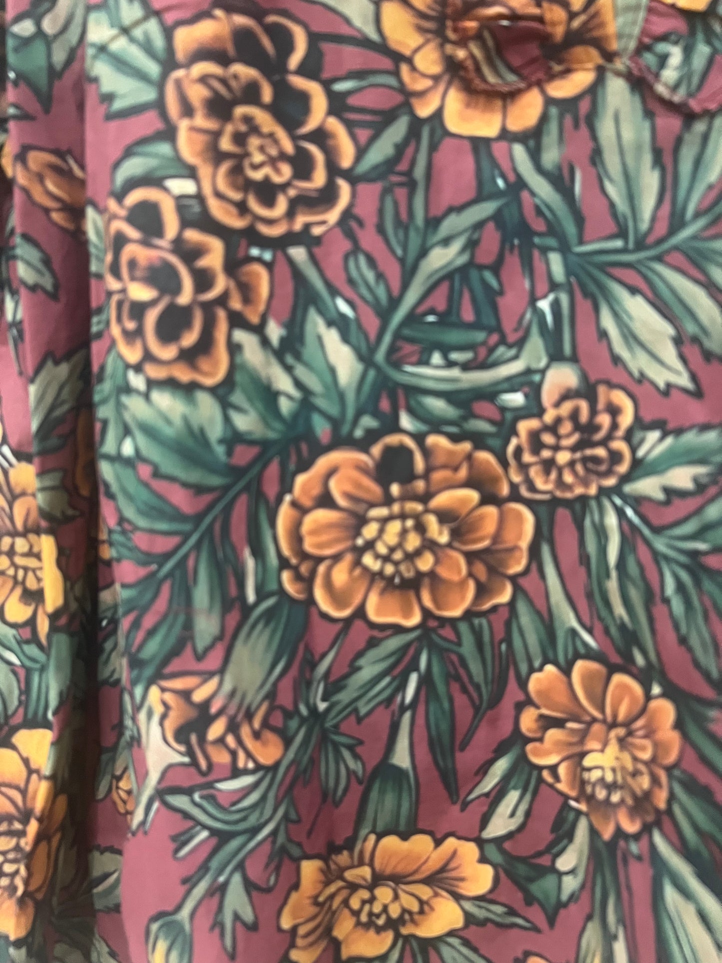 Blouse fleurie bordeaux Barbara-Johanna Paris
