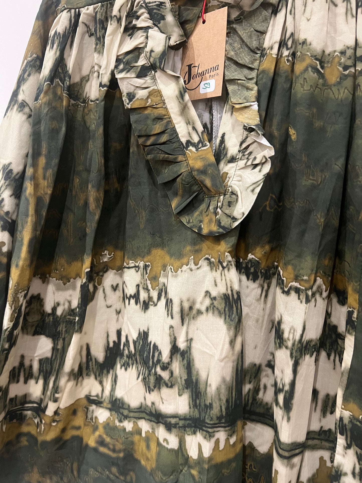 Blouse Ava tie and dye kaki-Johanna Paris