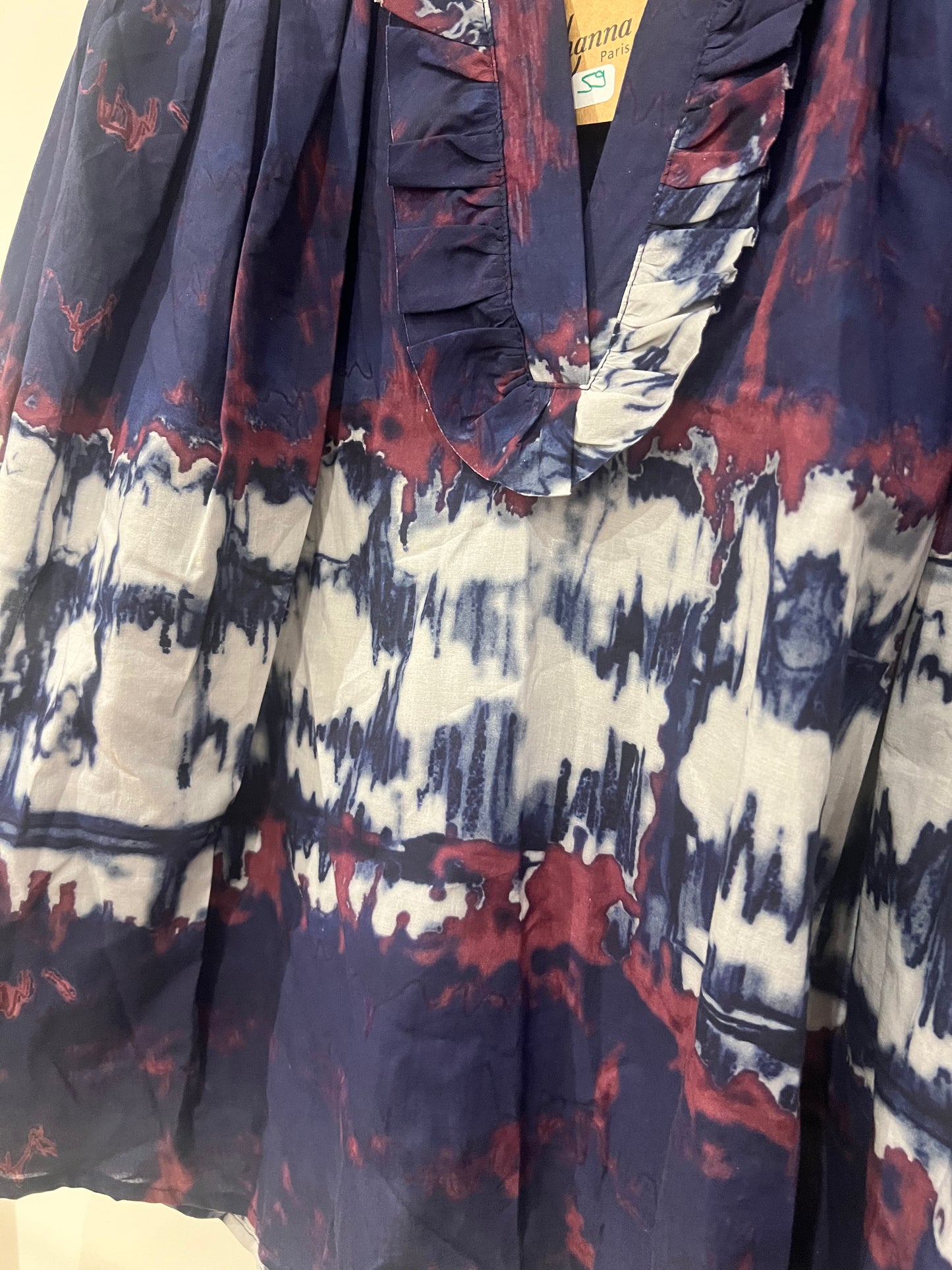 Blouse Ava tie and dye bleu -Johanna Paris
