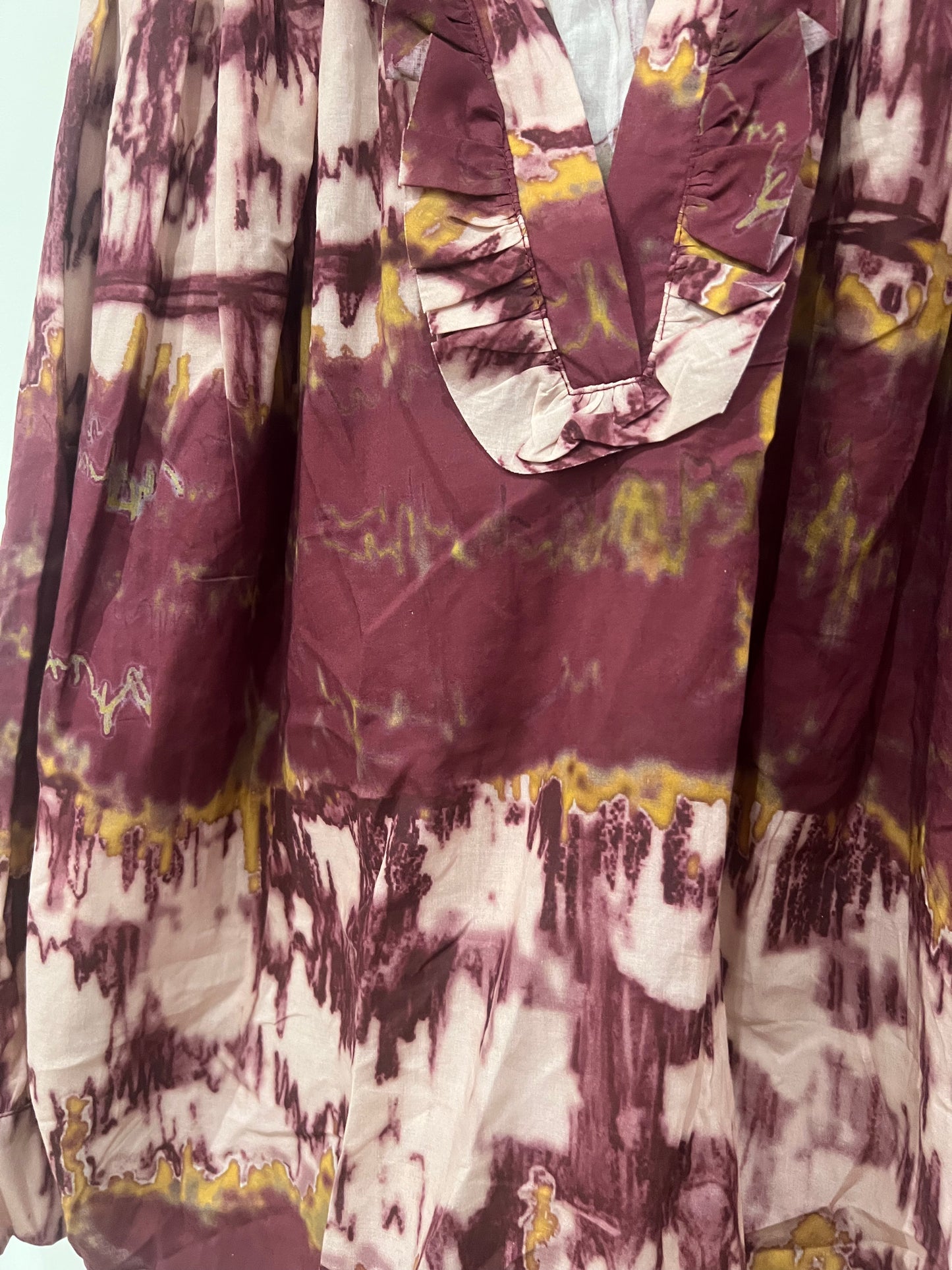 Blouse Ava tie and dye Bordeaux - Johanna Paris
