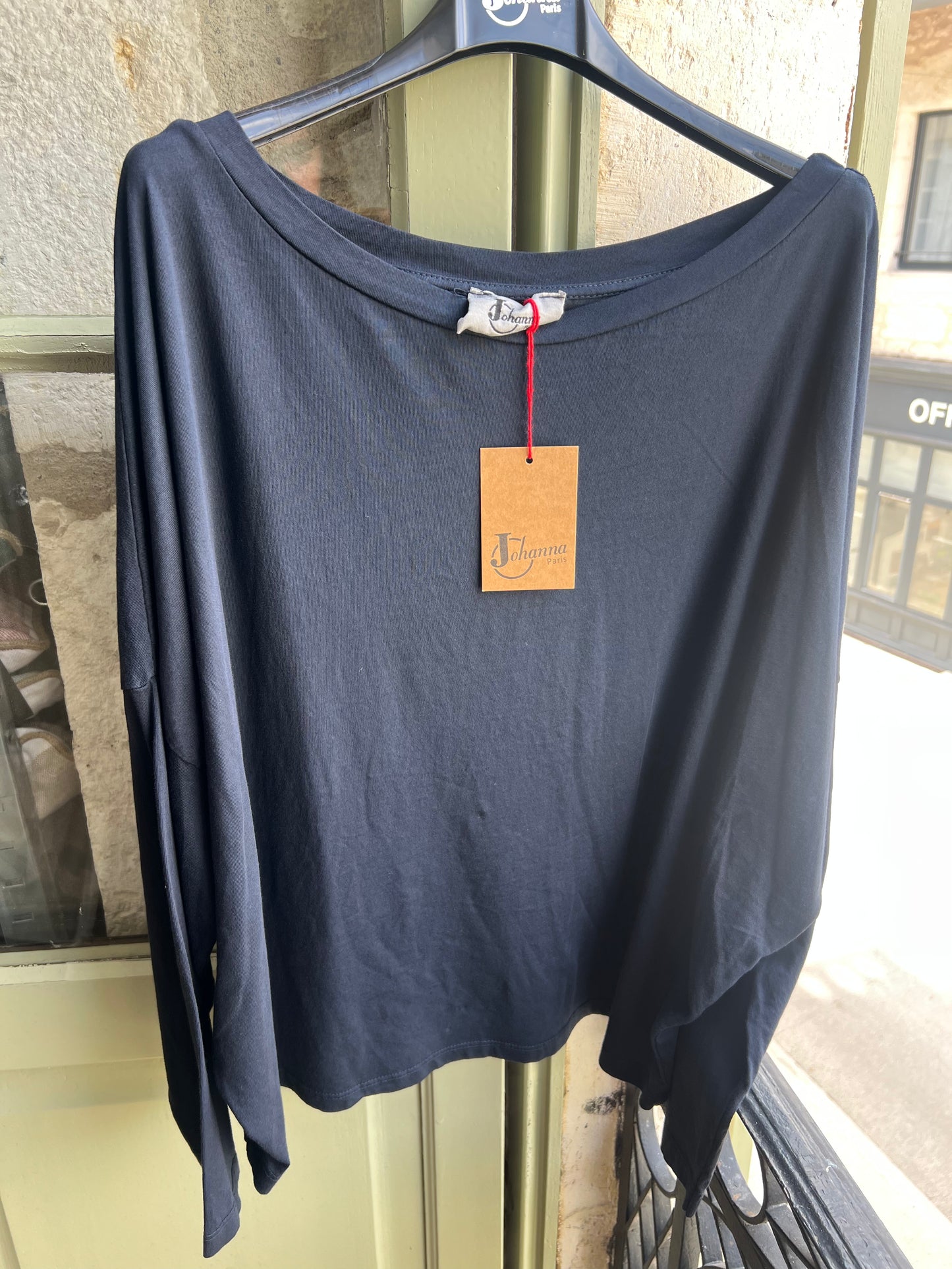 Tee shirt Biba manches longues noir-Johanna Paris