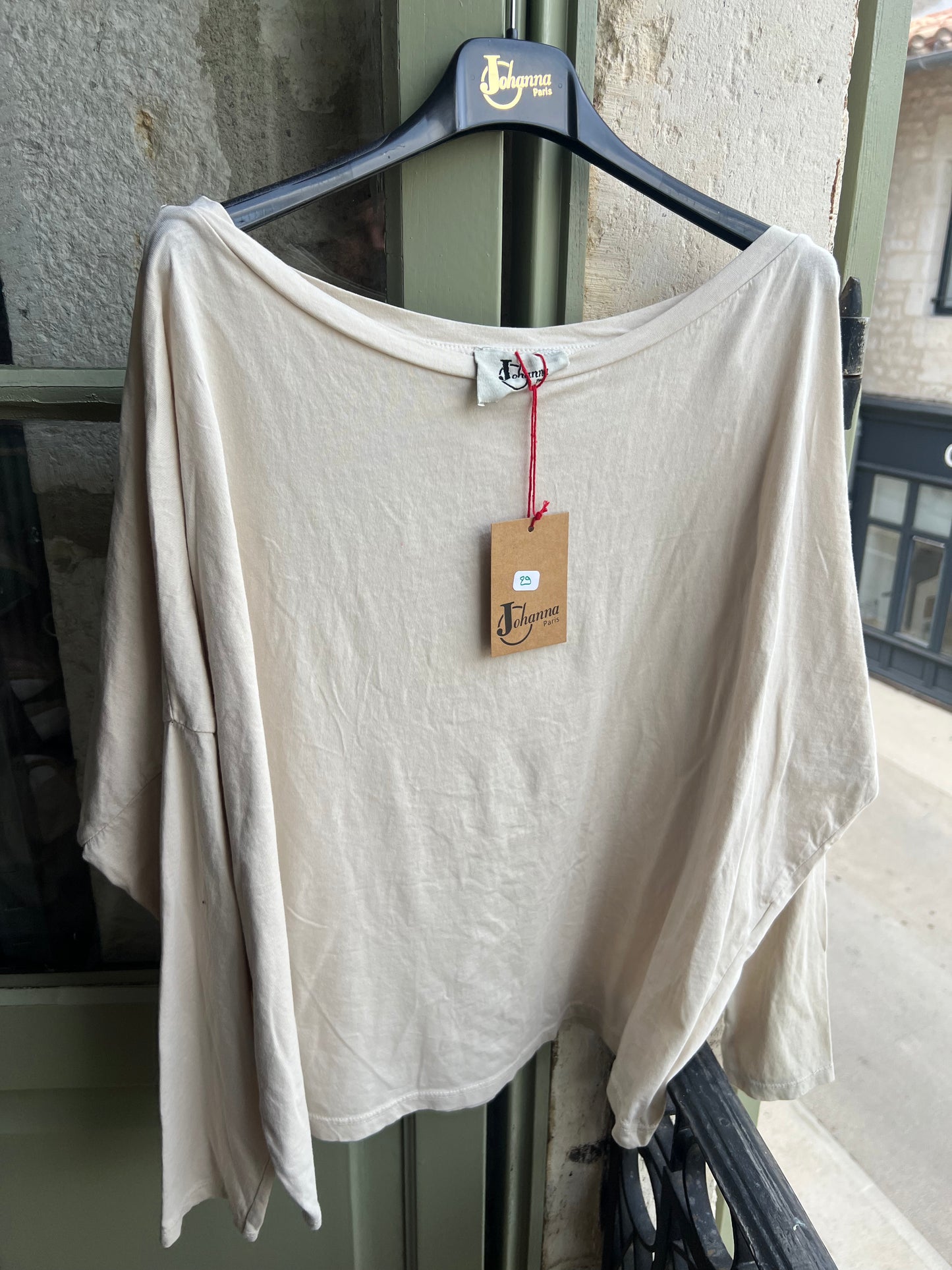 Tee shirt Biba manches longues mastic - Johanna Paris
