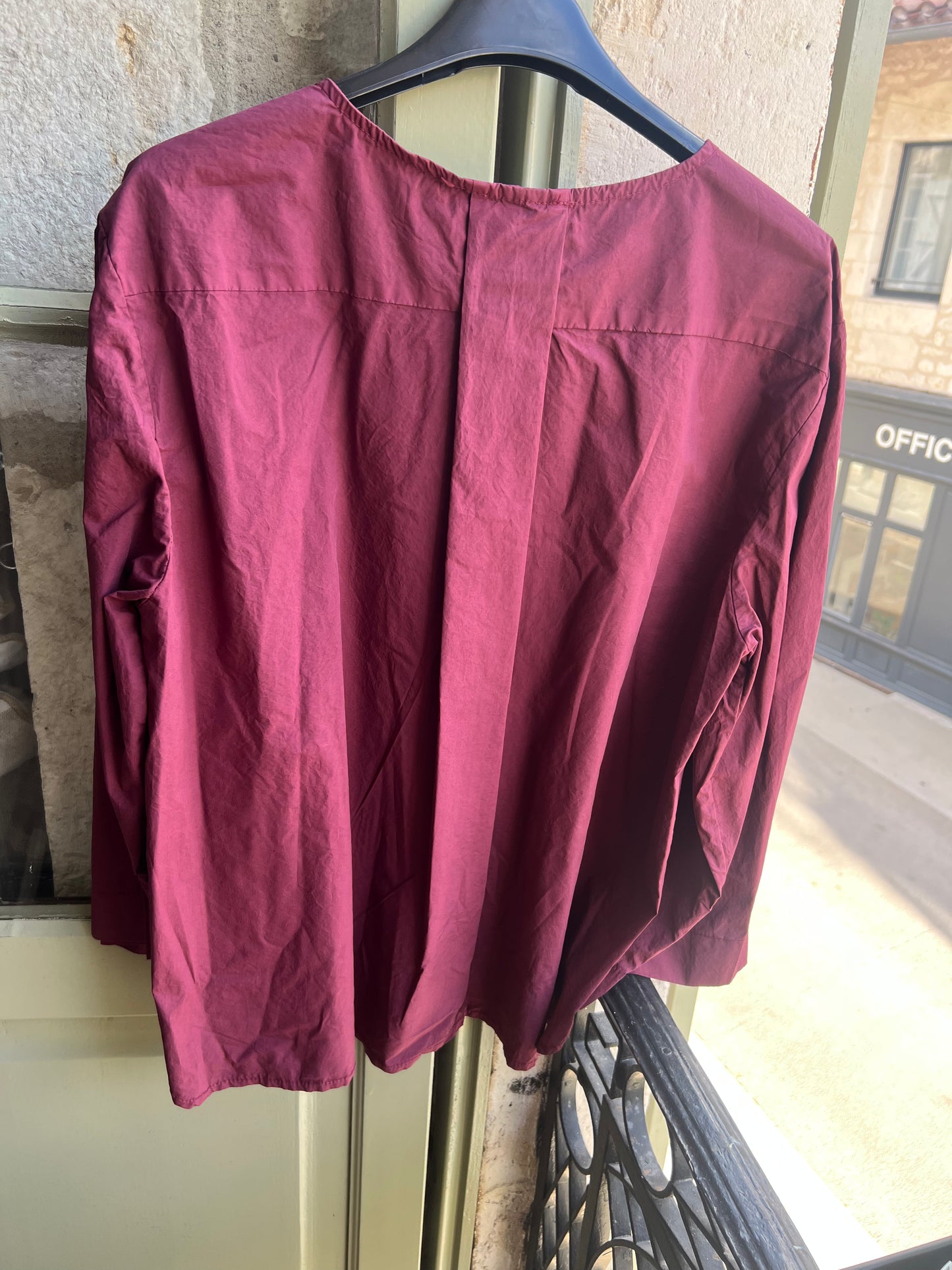 Blouse courte Chloé bordeaux - Johanna Paris