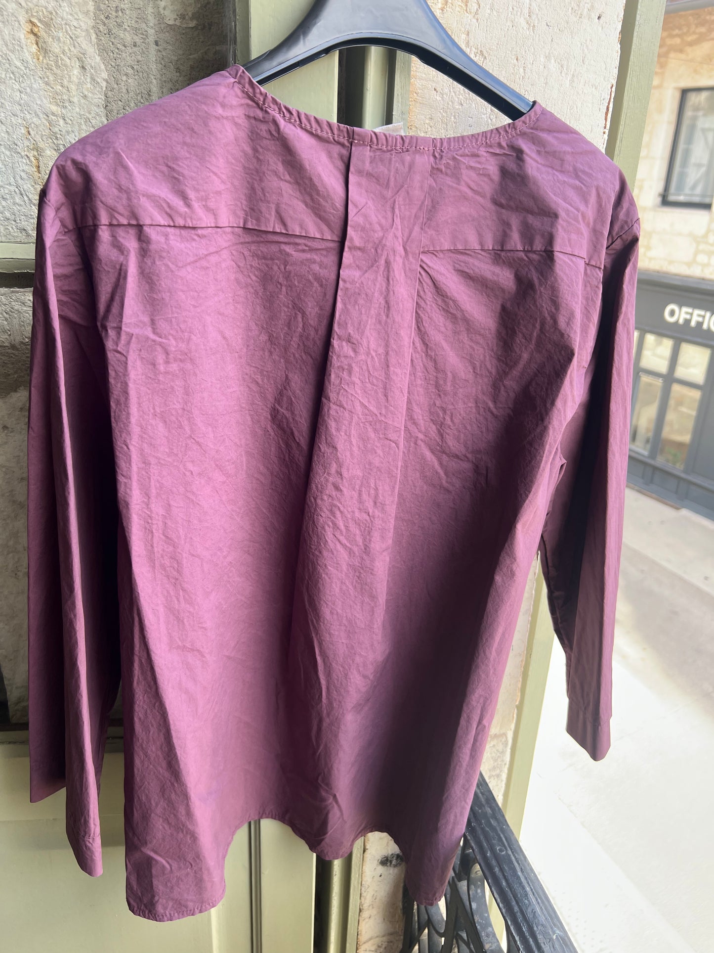 Blouse courte Chloé prune - Johanna Paris