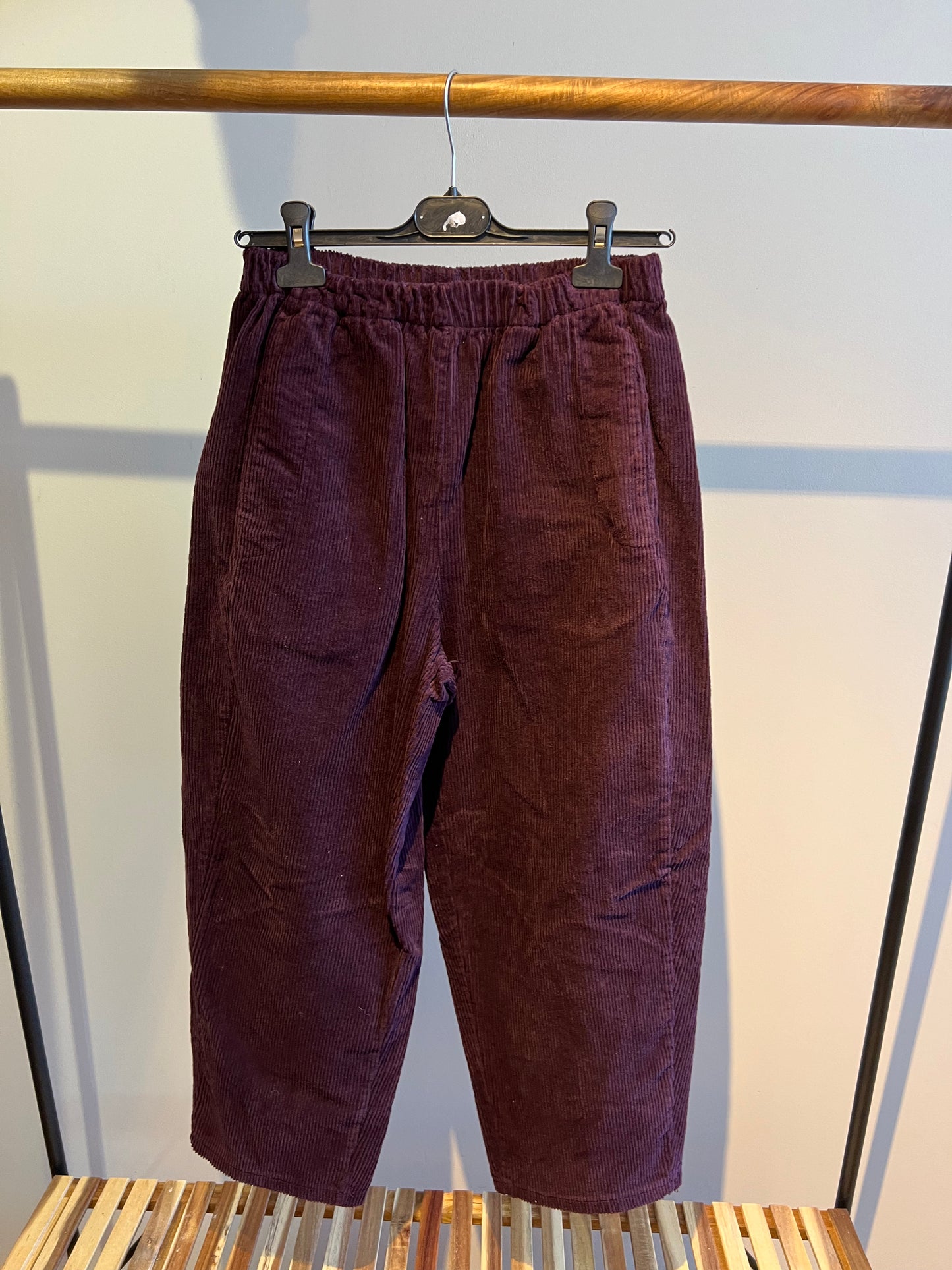 Pantalon Magique velours aubergine-Johanna Paris