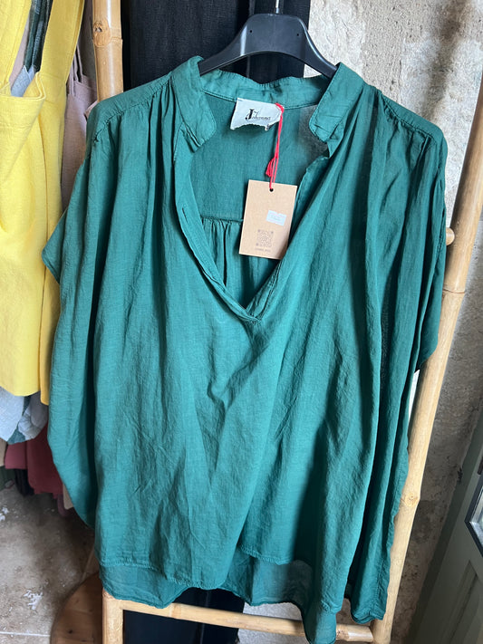 Blouse sans manche Lena-johanna Paris-bleu canard