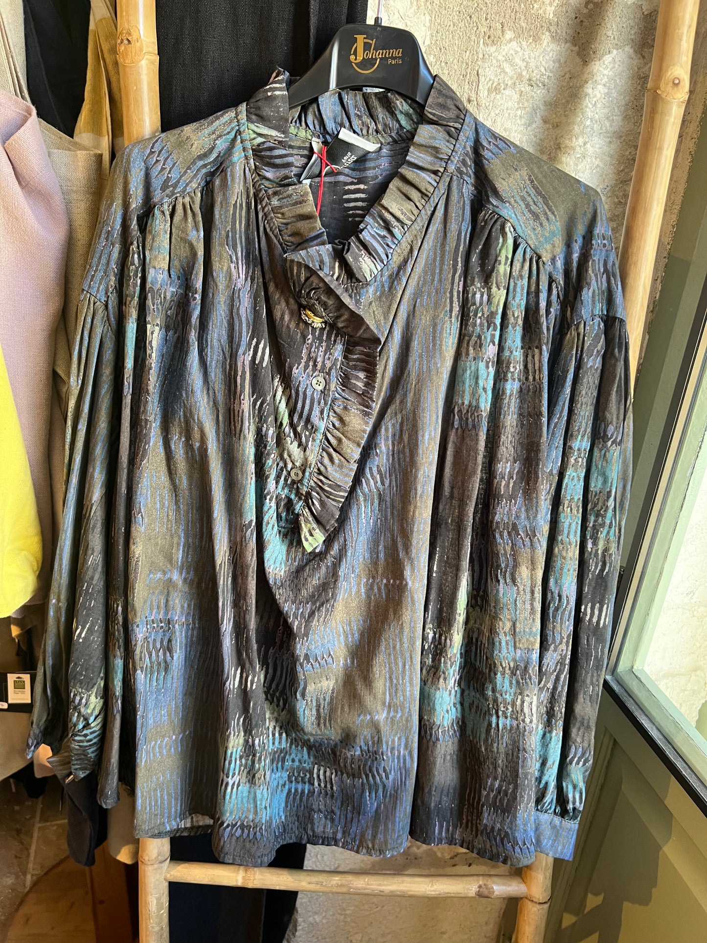Chemise Lena multicolore carbone-Johanna Paris