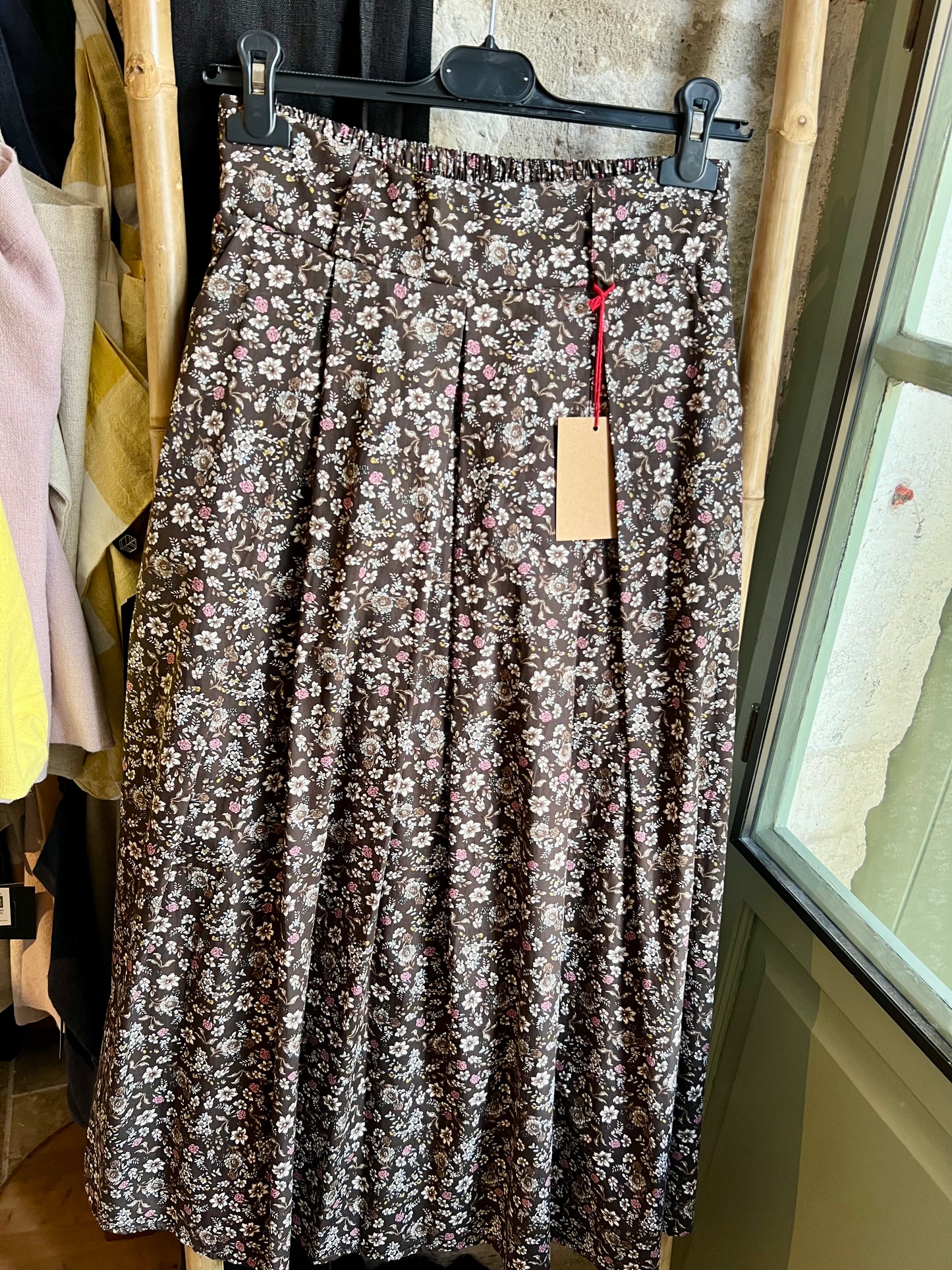 Jupe longue Diane imprimé Liberty choco-Johanna Paris