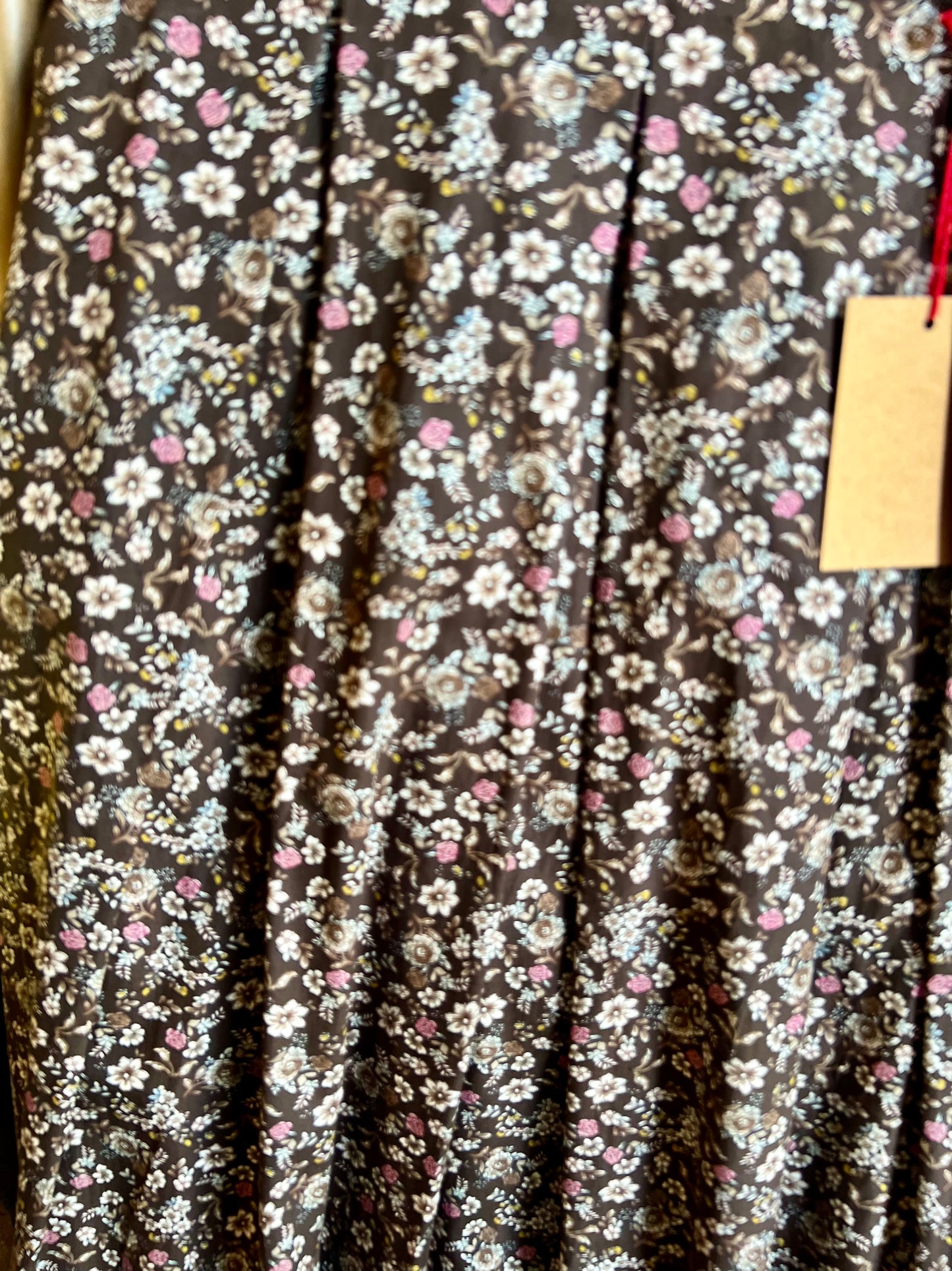 Jupe longue Diane imprimé Liberty choco-Johanna Paris