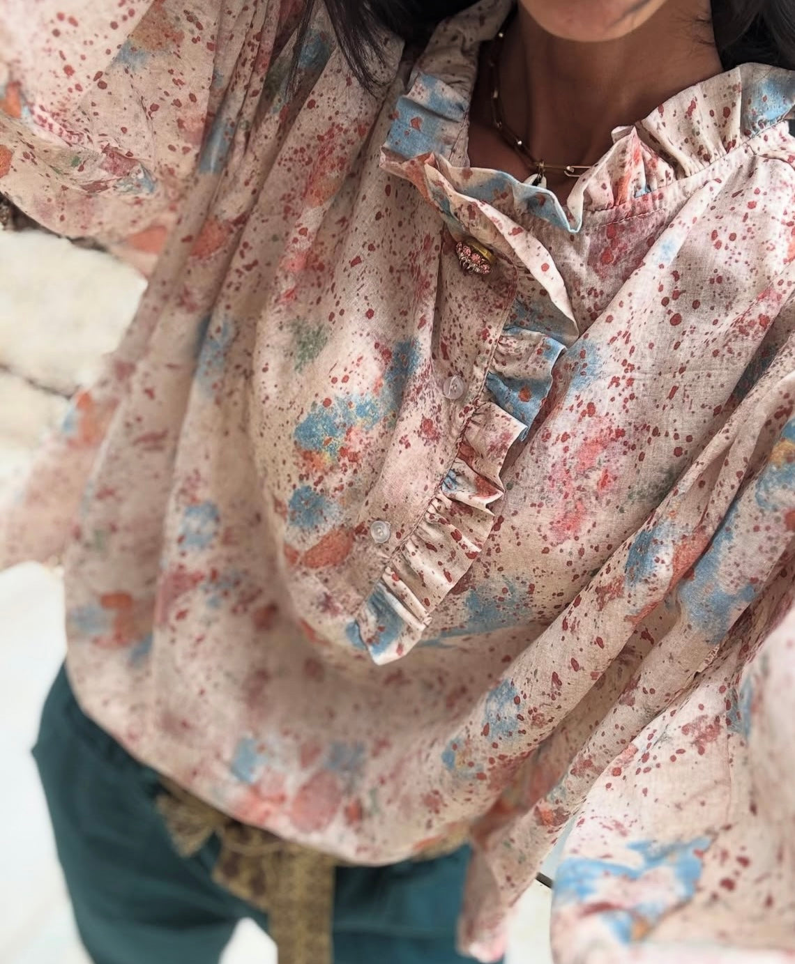 Chemise Bella multicolore clair-Johanna Paris