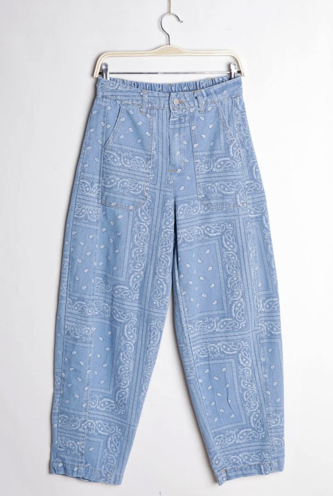 Jean bleu clair imprimé Bandana
