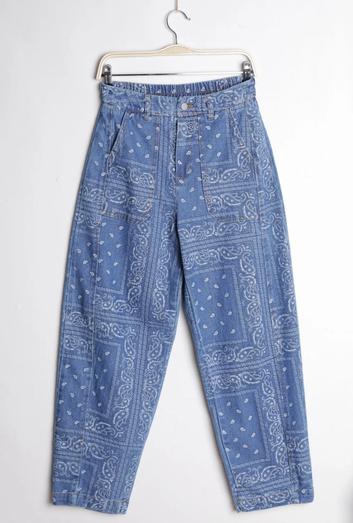 Jean bleu foncé imprimé Bandana