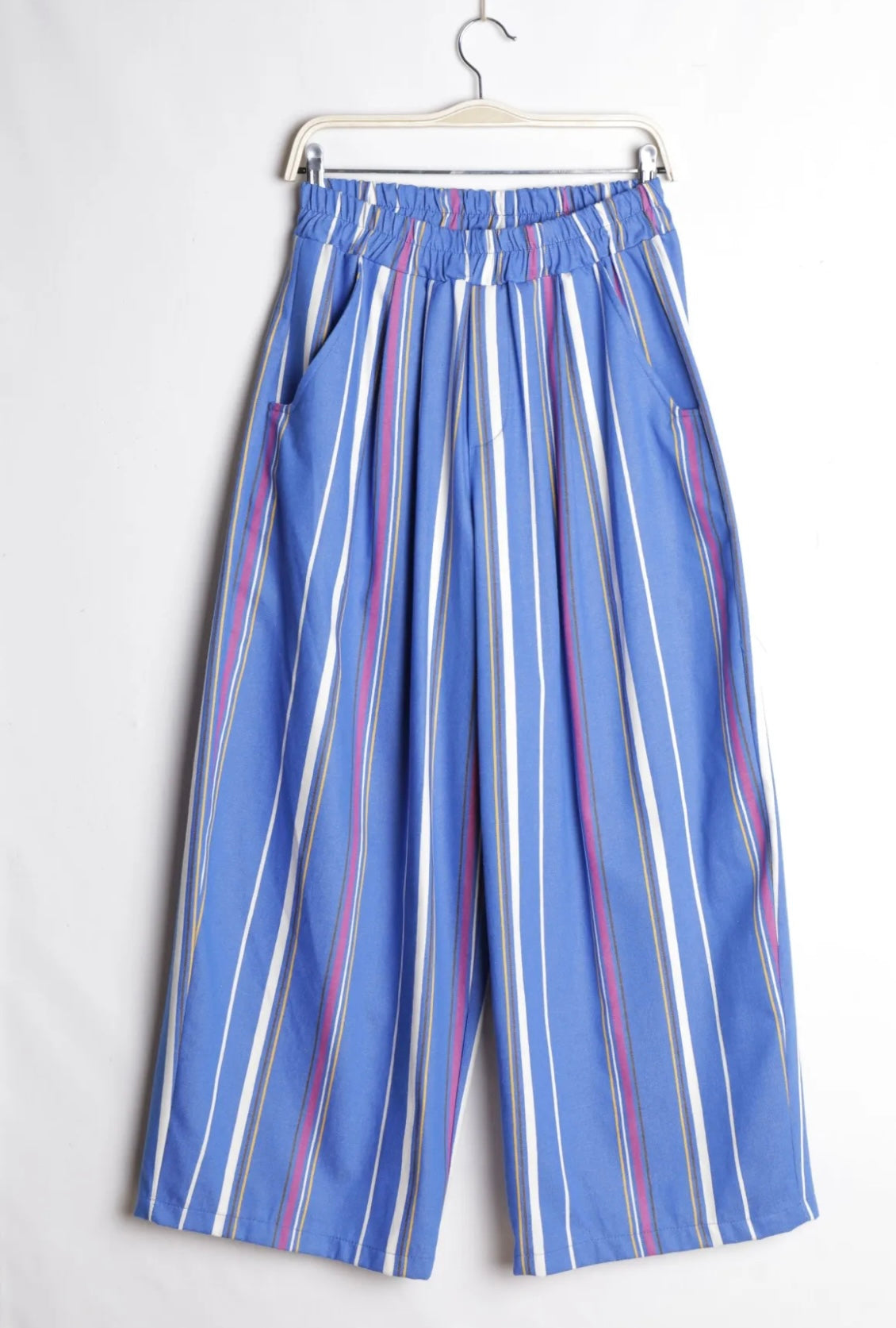 Pantalon large Capri bleu