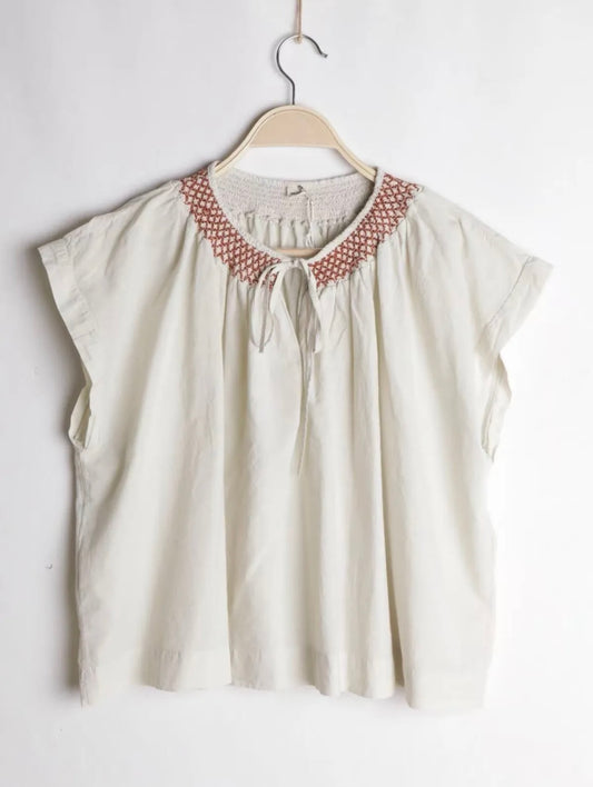 Blouse Lilou-100% coton écru