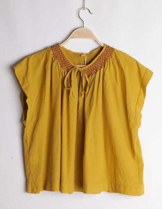 Blouse Lilou moutarde-100% coton