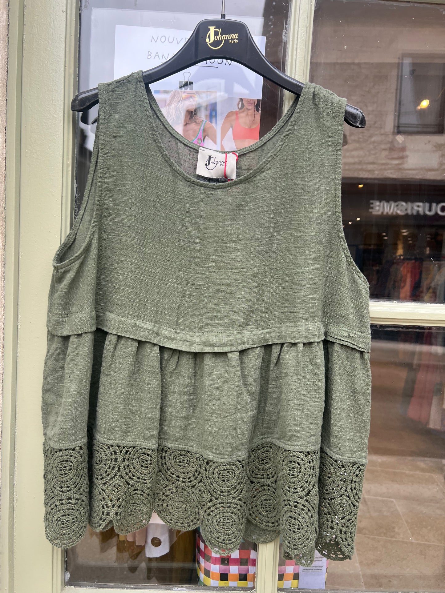 Top Enzo en garza et macramé-Johanna Paris-Plusieurs coloris