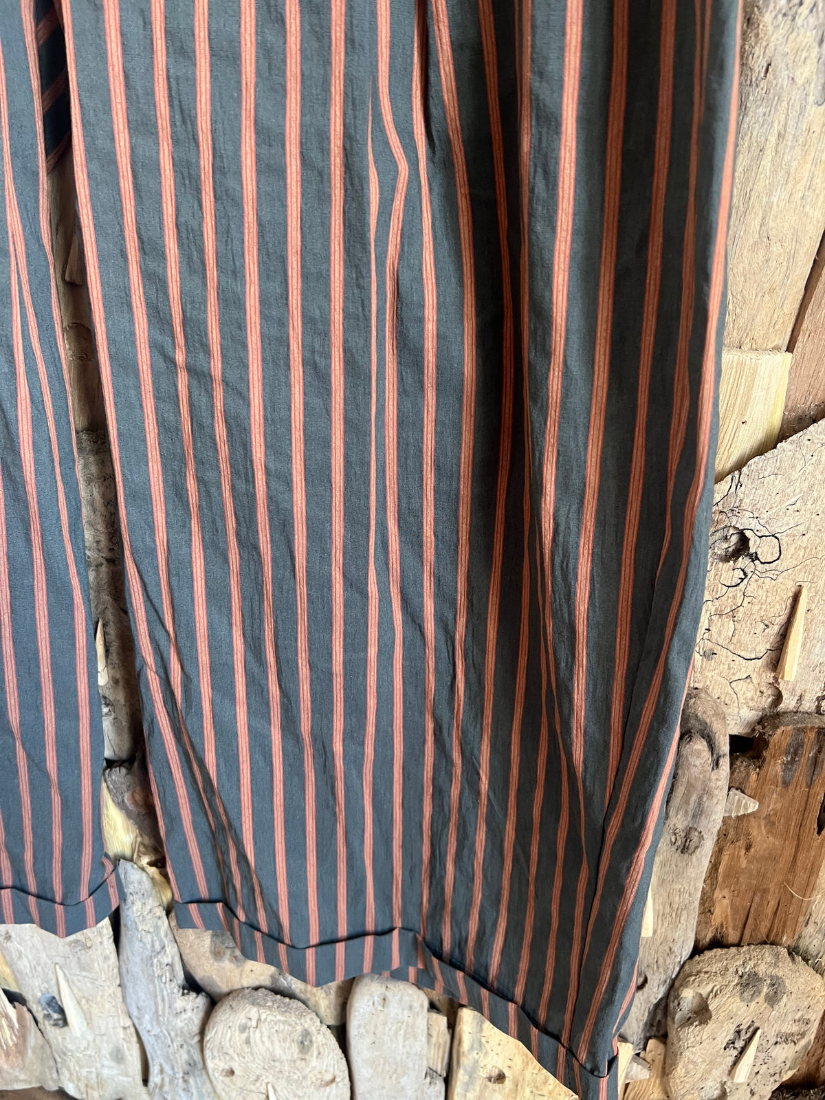 Pantalon Paolo rayé vert/orangé-TRENDY FAUBOURG