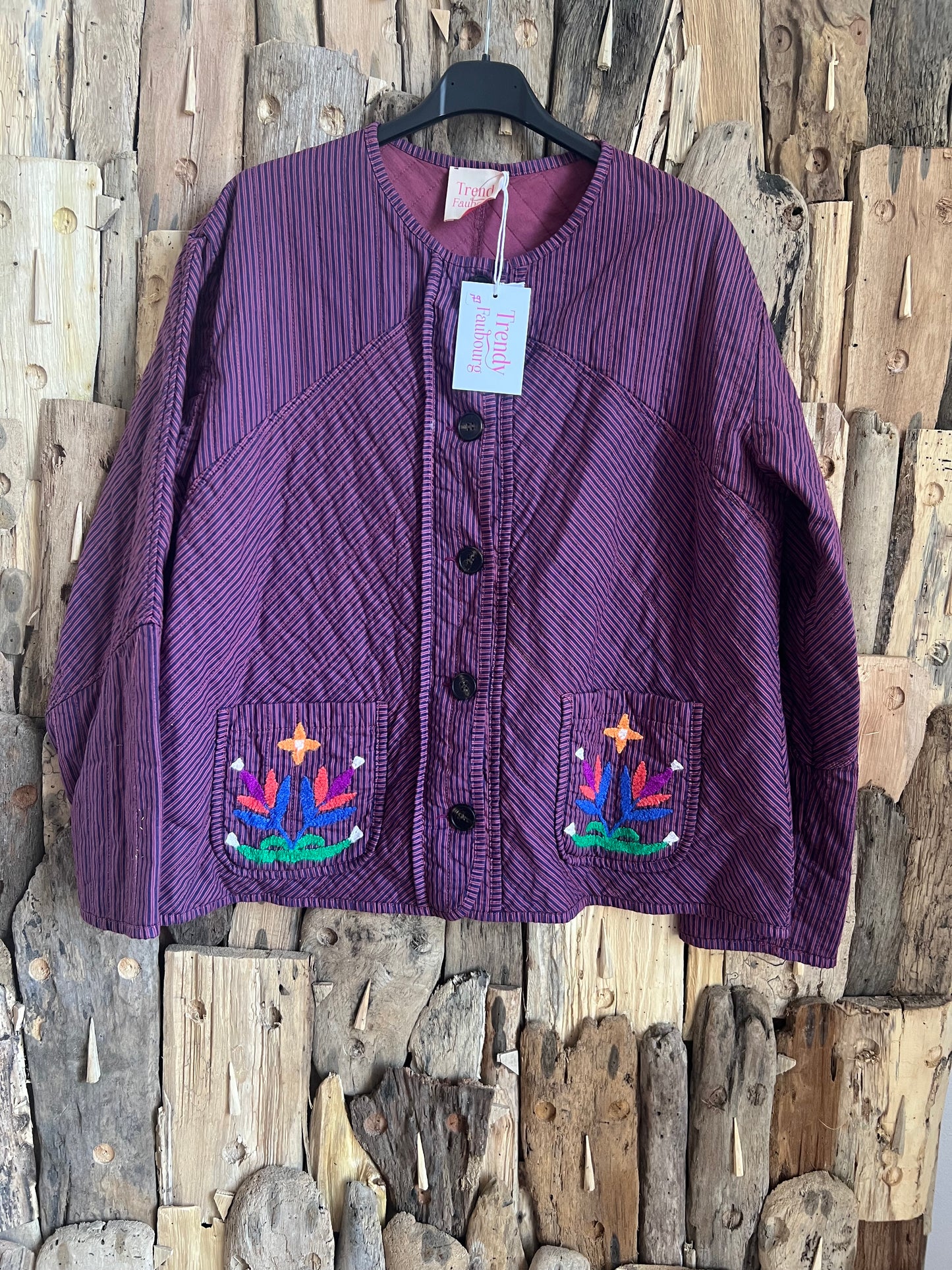 Veste Mina violette-TRENDY FAUBOURG