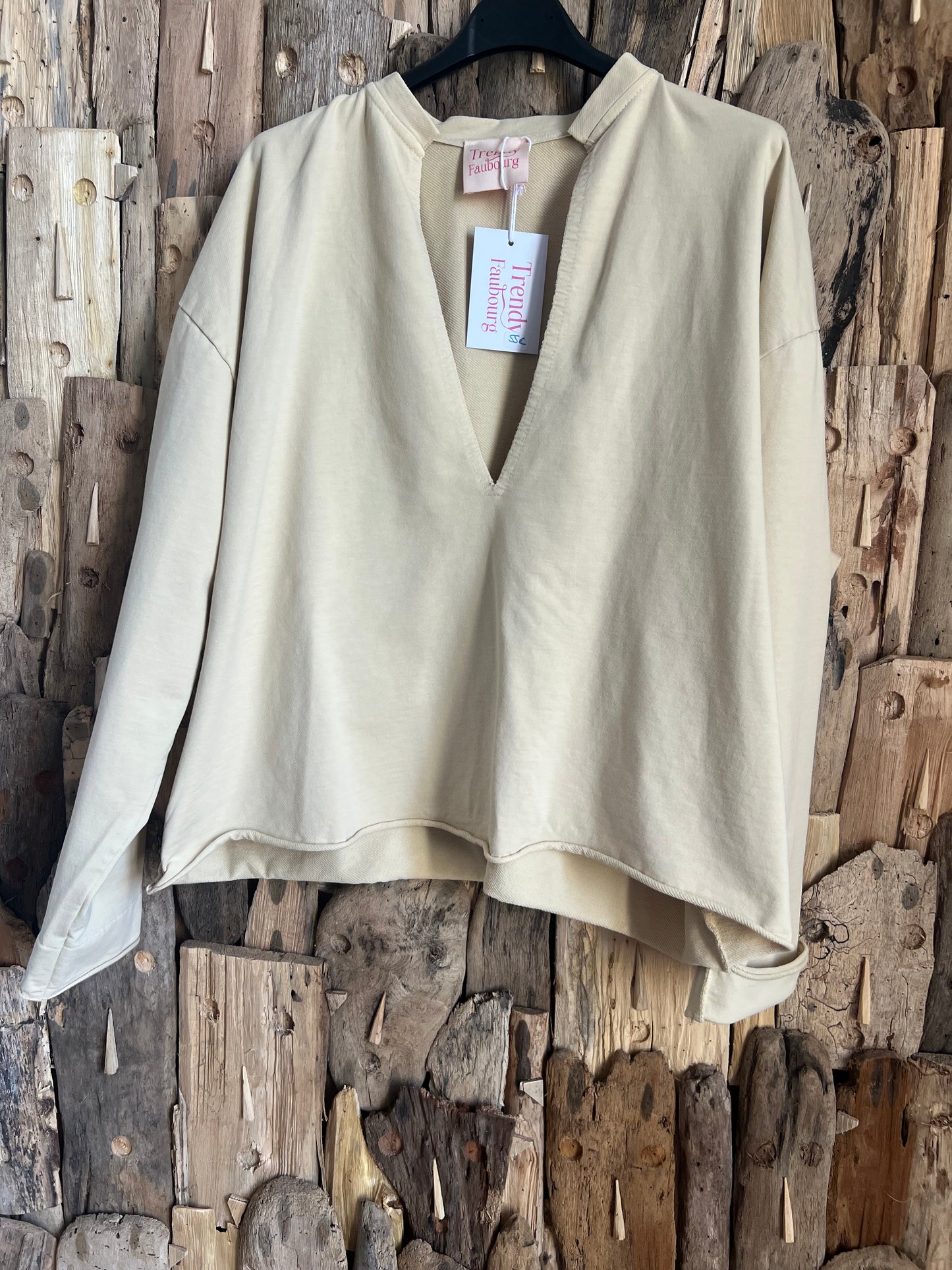 Sweat Wanda beige-TRENDY FAUBOURG
