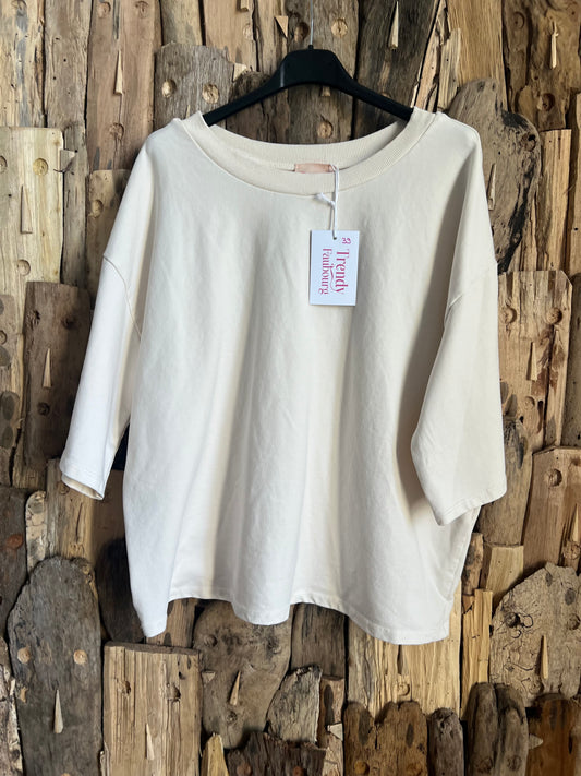 Tee shirt Zack écru/blanc-TRENDY FAUBOURG